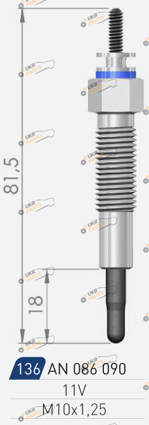 Свеча накаливания A-N PARTS 086 090